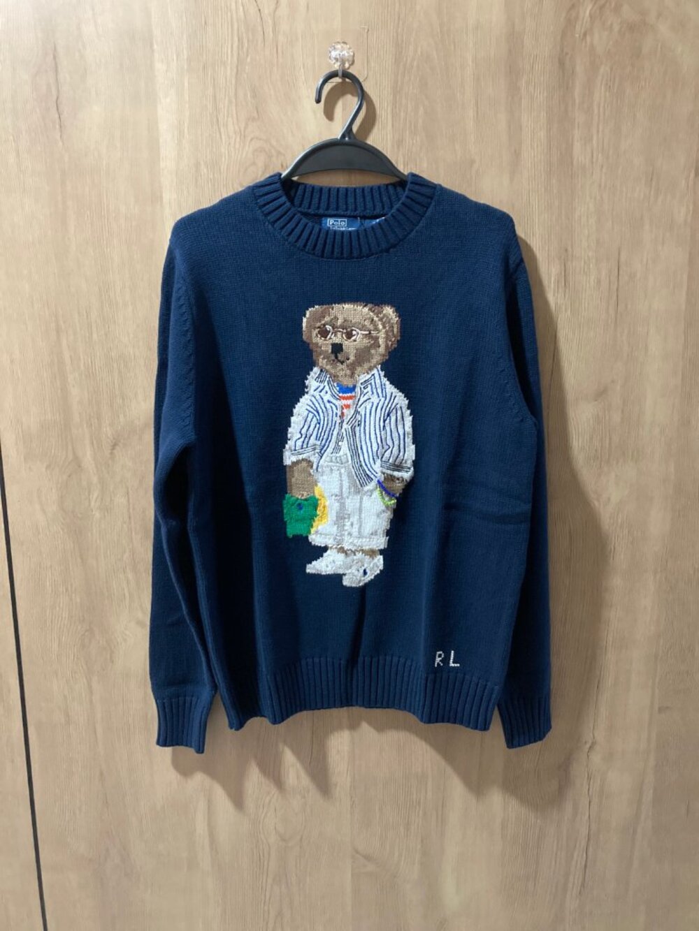Ralph Lauren Vacation Bear Navy Knit Sweater